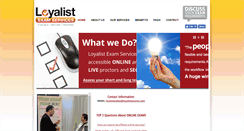 Desktop Screenshot of loyalistexamsservices.com